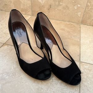 Michael Kors Elegant Black Peep Toe Heels